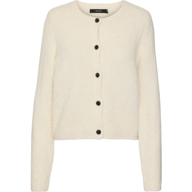 VERO MODA Vmnovah Ls O-Neck Button Cardi GA Noos kofta, björk, XXL dam, Björk, XXL