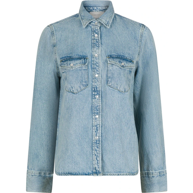 Neo Noir Roger Denim Shirt - Smoke Blue