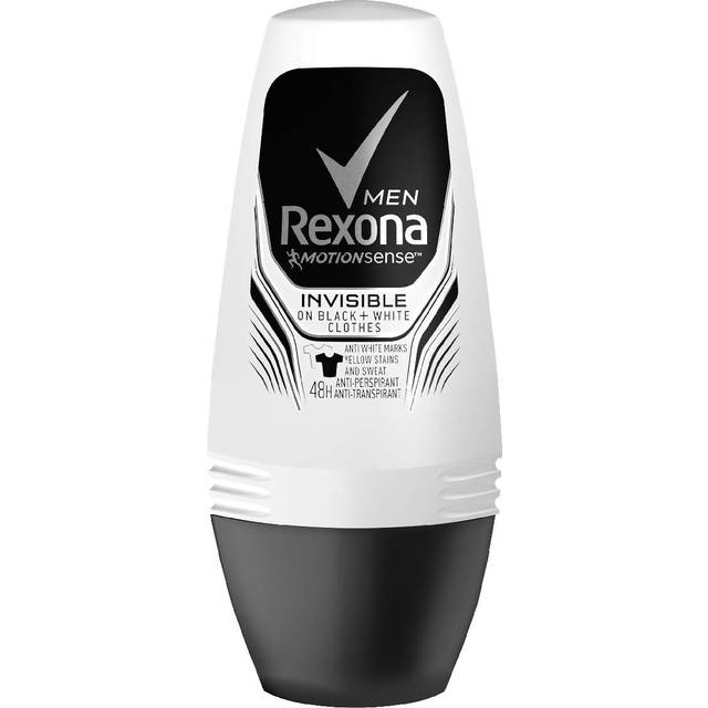 Rexona Män Deodorant Roll-On Osynlig On Black+White Clothes Antiperspirant, 50 ml