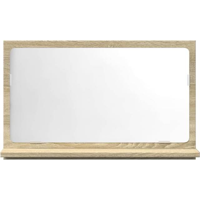 vidaXL Bathroom Mirror Cabinet Sonoma Oak 60x11x37 cm Engineered Wood - Brown