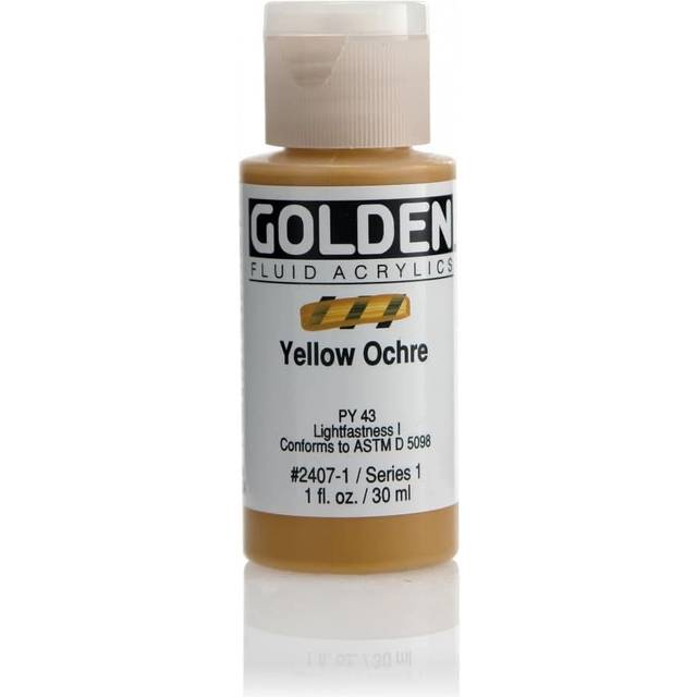 Golden Fluid Acrylic Paint 30ml Yellow Ochre