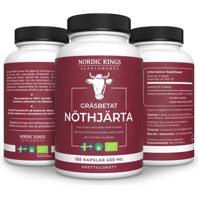 Nordic Kings Gräsbetad & Ekologiskt Nöthjärta Kapslar