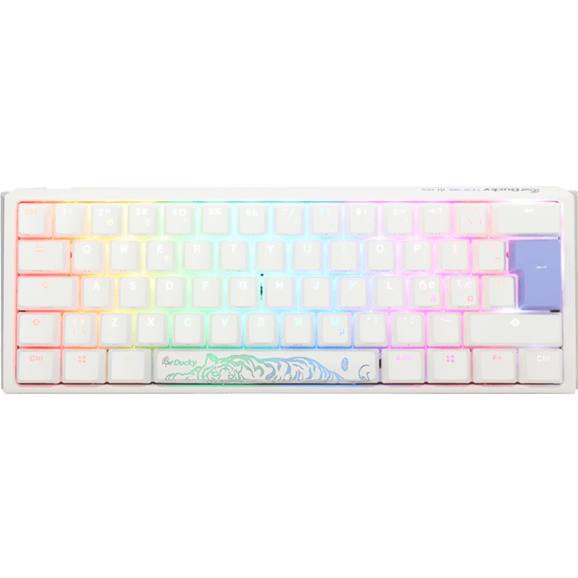 Ducky - One 3 Classic Pure White Mini 60% Cherry Blue