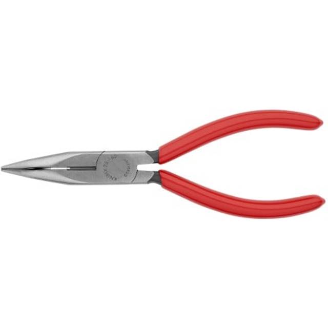 Knipex Tång med flata, runda käftar och skär (Radiotång) svart, försedd med korrosionsskydd, med plastöverdrag 160 mm 25 21 160