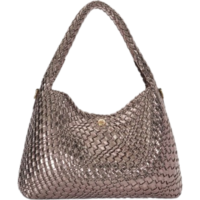 Dune Deliberate Woven Shoulder Bag, Pewter