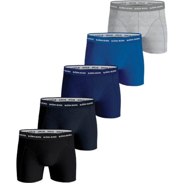 Bj&#x326;&#xF6;rn Borg Shorts Solid 5-Pack Flerpack kalsonger Gr&#xE5;