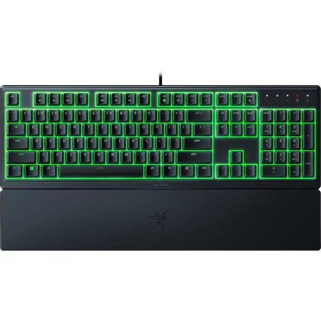 Razer Ornata V3 X – speltangentbord med låg profil (tysta membranbrytare, UV-belagda tangenter, hållbar, spillbeständig design, ergonomisk skrivvila) amerikansk layout | svart