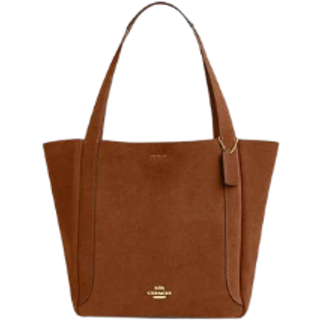 Coach Womens Hadley Tote in Suede - Orange - One Size