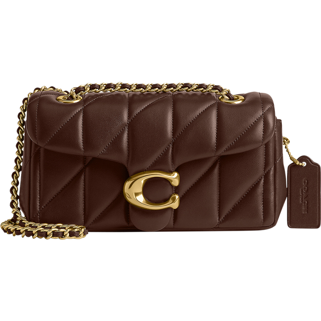 Coach, Shoulder Bags, female, Brown, ONE SIZE, Black Leather Shoulder Bag with Cotton Lining