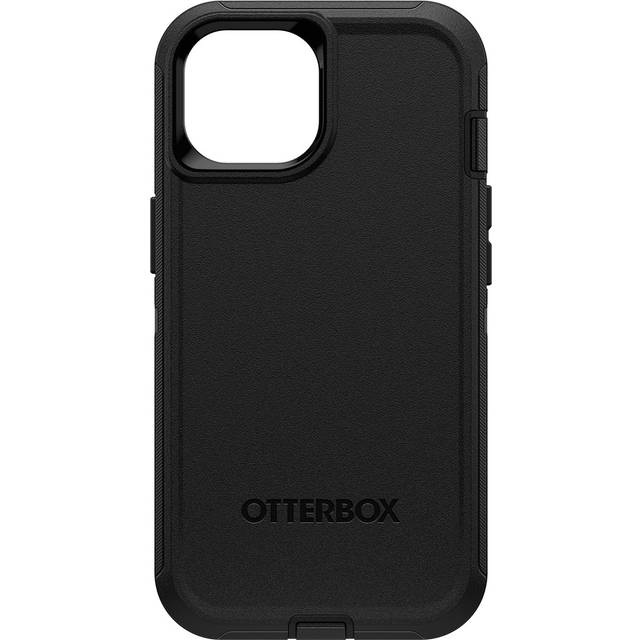 OtterBox Defender skal för iPhone 16e, 15, 14, 13, extra stöttåligt, fallsäkert, skyddande skal, testad till militärstandard x5, Svart