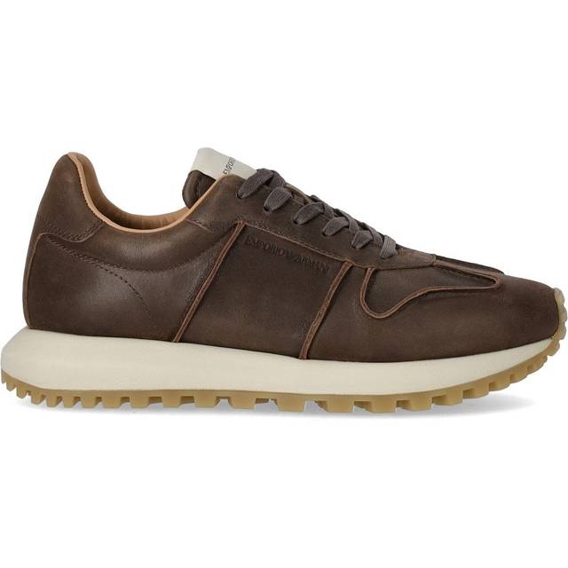 EMPORIO ARMANI DARK BROWN SNEAKER