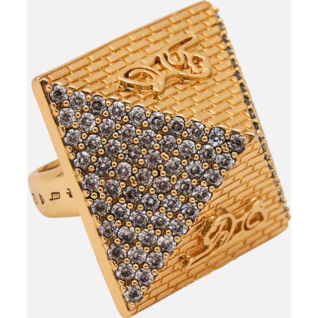 Sacred Symbols Pyramid Ring Gold, O/S