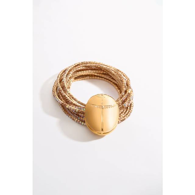Sacred Symbols Stretch Bracelet Gold, O/S
