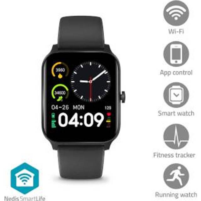 Nedis SmartLife-klocka | 1.69 " | LCD | IP68 | Maximal användningstid: 240 timmar | Android™ / IOS | Svart
