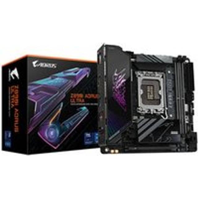 GIGABYTE Z890I AORUS ULTRA moderkort - stöder Intel Core Ultra (Series 2) processorer, 8+1+2 faser VRM, upp till 8800MHz DDR5 (OC), 1xPCIe 5.0 + 1xPCIe 4.0, Wi-Fi 7, 2,5 GbE LAN, Thunderbolt 4