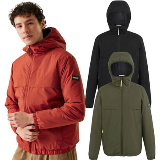 Regatta Men's Lightweight Wiltom Waterproof Jacket Dark Khaki, Size: 3XL - Green
