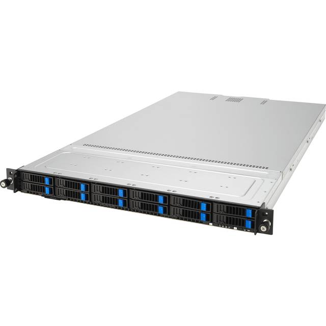 ASUS RS700A-E12-RS12U Socket SP5 Rack (1U) Black, Steel