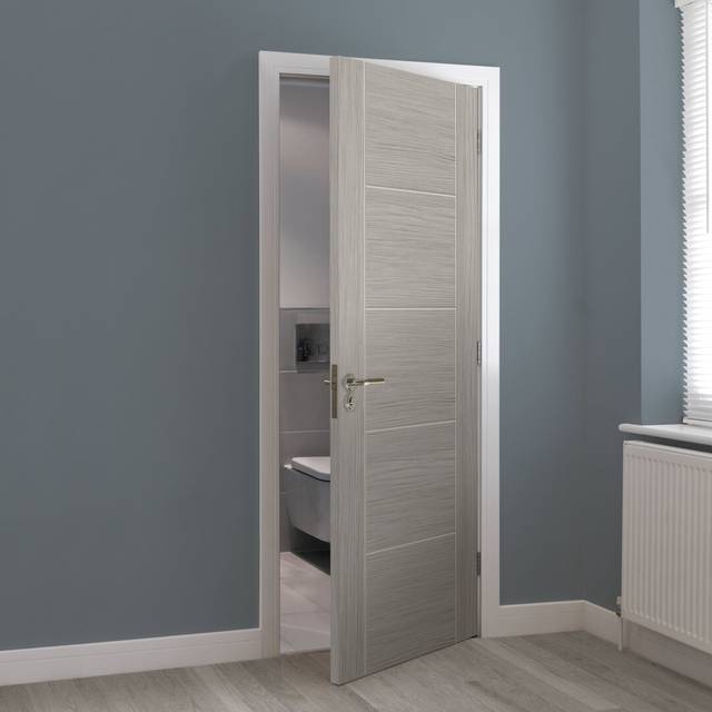 JB Kind Tigris Light Grey Laminated Finished Internal Door 1981 x 838mm - JB Kind Doors - 0.8 x 2m