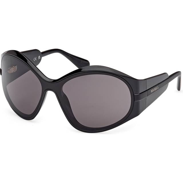 MAX&Co Woman MO0113 01A Sunglasses Injected Black Smoke Mask Normal
