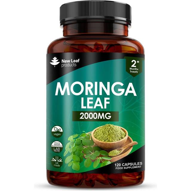 New Leaf Moringa Leaf Capsules - 120 Vegan Capsules 2000mg