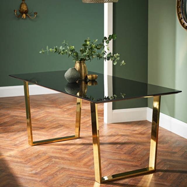 LPD Furniture Antibes Russet And Black Dining Table, Black
