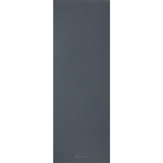 Gaiam Solid Yoga Mat Folkstone Grey 4mm Träningsutrustning Grey - ONE SIZE