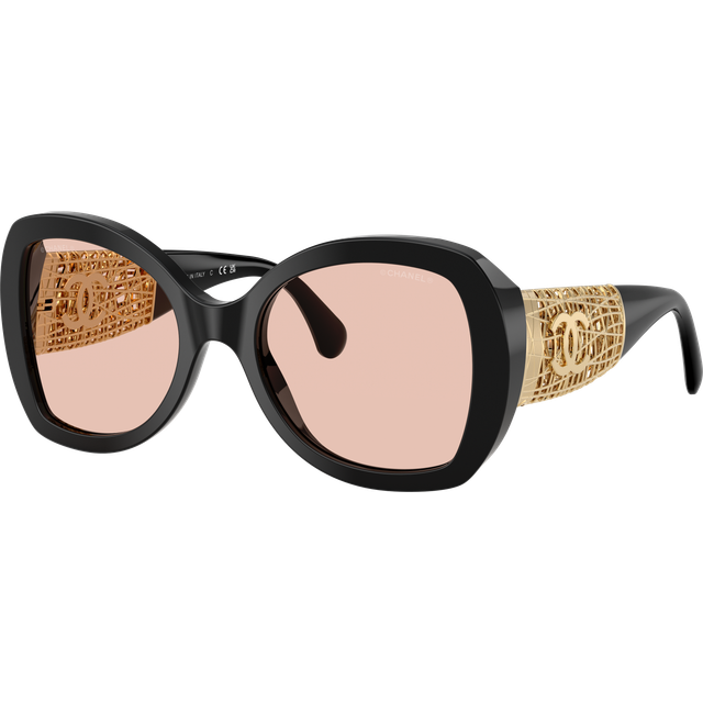 CHANEL butterfly Sunglasses C62284 Black