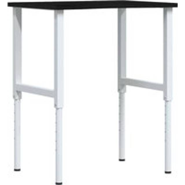 vidaXL Workbench Dark Brown 80x60x(71.5-98) cm Solid Wood Oak