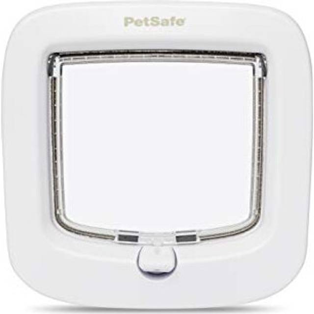 PetSafe Manual-Locking Cat Flap with Easy Install, White, 4 Way Manual Lock, Exclusive Entry, For Cats Up to 7 kg, Energy Efficient
