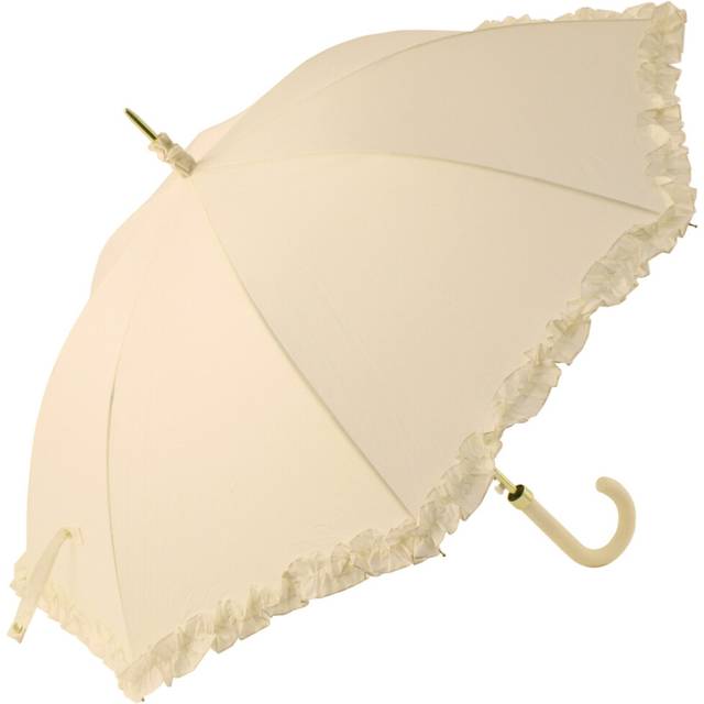 Amore Frilled Wedding Parasol Umbrella - Cream