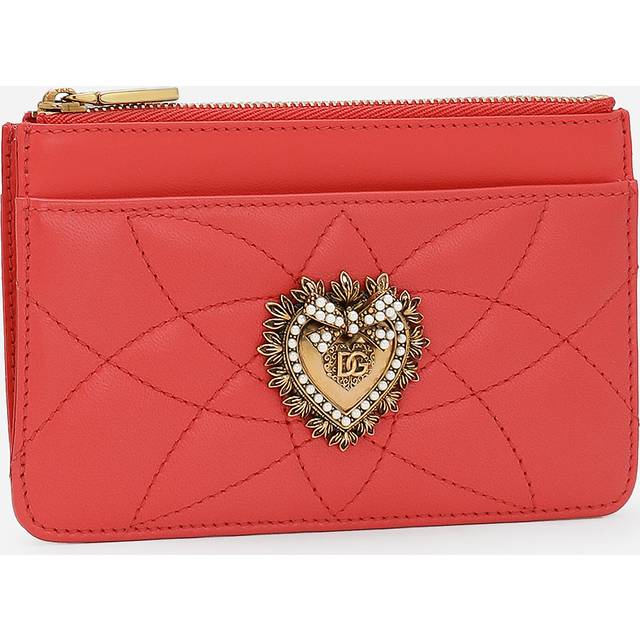 Dolce & Gabbana Leather Devotion Zipped Card Holder - One size