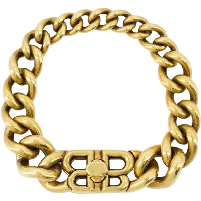 Balenciaga Monaco Chain Bracelet - Gold - Unisex - - Brass