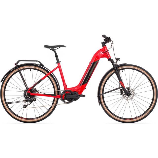 Elcykel Crosshybrid Rock Machine Crossride INT e400 Touring Röd/Svart 2022