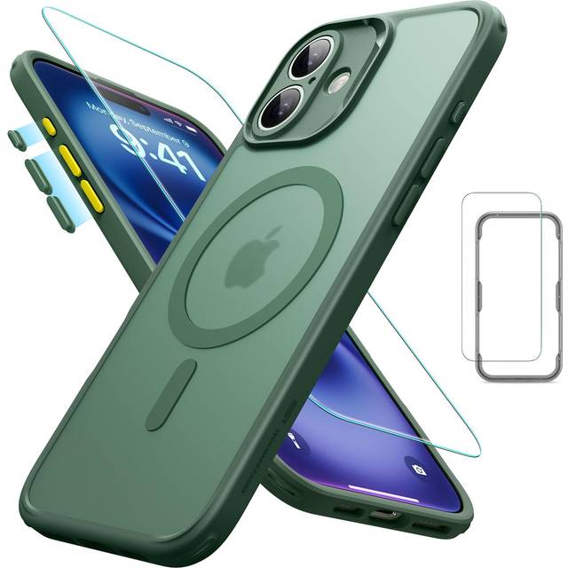 ESR for iPhone 16 Case (4 in 1) Set  Translucent Matte Case with Screen Protector  Compatible with MagSafe  Military-Grade Protection  Classic Series