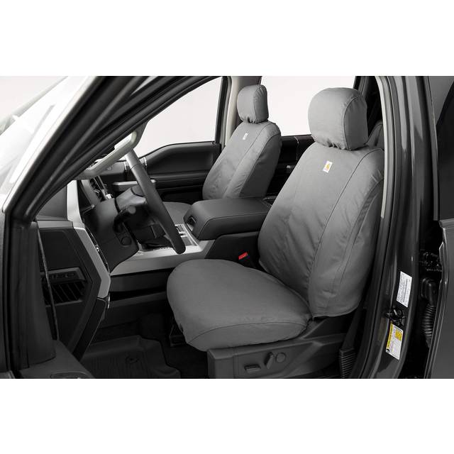 Covercraft Carhartt SeatSaver Custom Seat Covers | SSC2516CAGY | 1st Row Bucket Seats | Compatible with Select Ford F-250/350 Models  Gravel