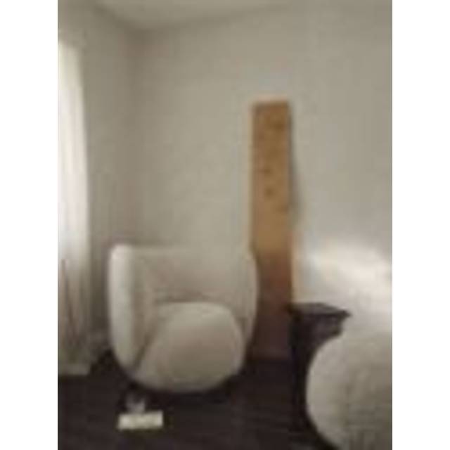 Ferm Living - Rico Pouf - Puff - Sheepskin - Moonlight - Ø60 x H41 cm