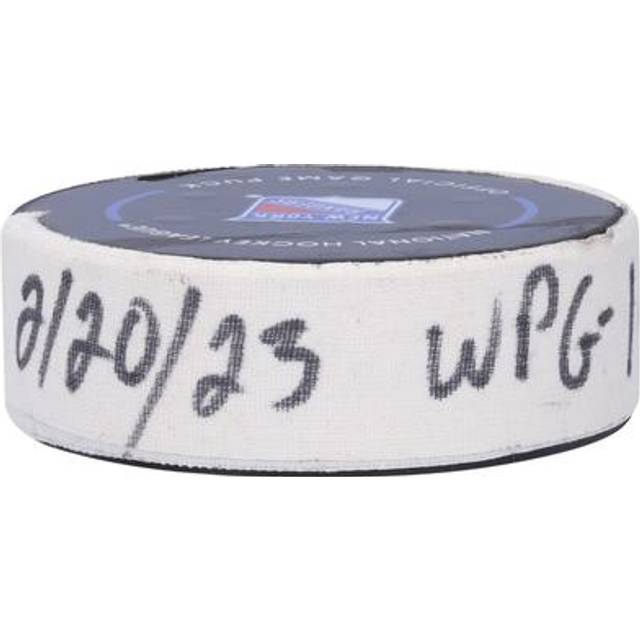 Mark Scheifele Winnipeg Jets Game-Used Goal Puck from February 20, 2023 vs. New York Rangers - First of Two Goals Scored