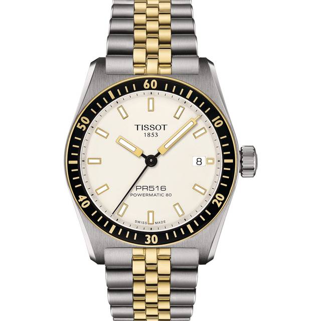 TISSOT T-Sport PR516 Powermatic 80 38MM Two-Tone Men's Watch T149.407.22.011.00 / T1494072201100 - White - 38 mm