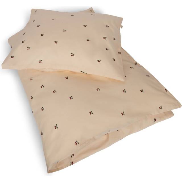 Konges Sløjd - BABY BEDDING GOTS - Sängkläder för barn - CHERRY / LYSERØD - H70 x W100 cm & H40 x W45 cm