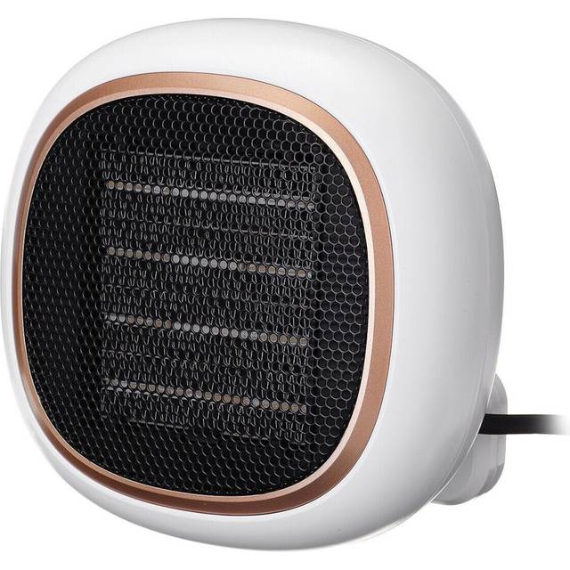 (White) Mini Wall Mounted Portable Electric Space Heater Fan 2 Gear Desktop Warm Air Blower PTC Ceramic Heating for Home Office