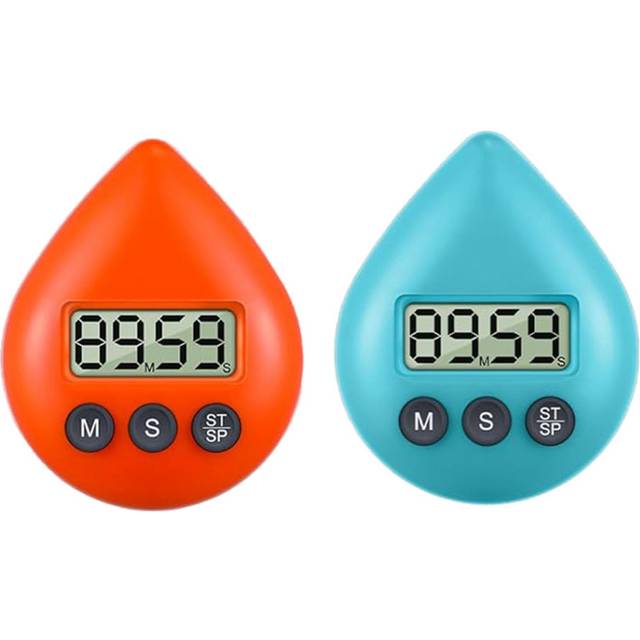 Silent Non Ticking Waterproof Shower Timer Magnetic Back Battery Operated Digital Small Size Cute