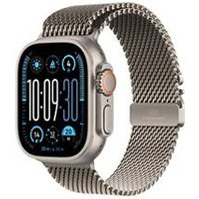 Apple Watch Ultra 2 GPS + Cellular 49mm Natural Titanium Case with Natural Titanium Milanese Loop - L