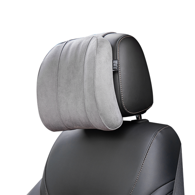 (Grey) Forbell Car Headrest Neck Pillow Suede Fabric Car Neck Headrest Pillow
