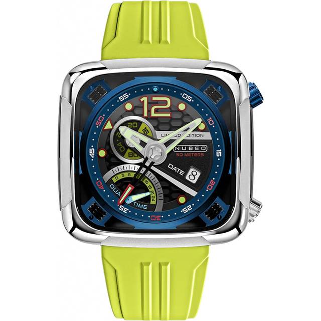Nubeo NB-6096-01 Herrenuhr Ecliptic Dual Time 45mm 5ATM