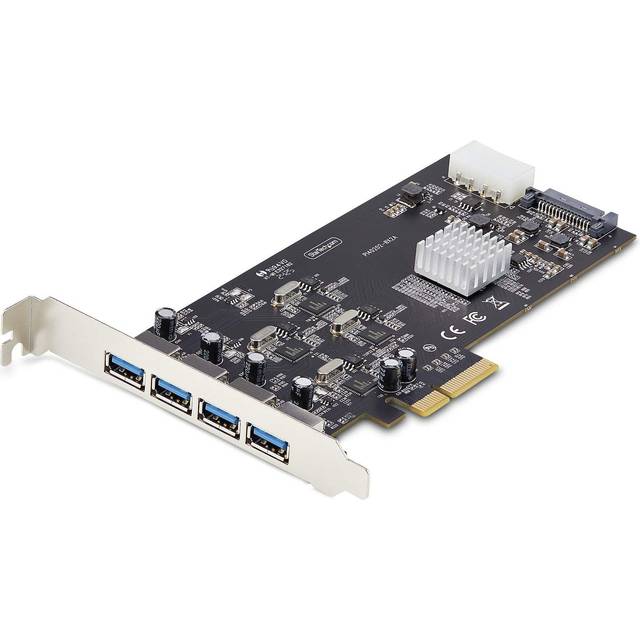 StarTech.com 4-Port USB-A PCIe Card, 5Gbps