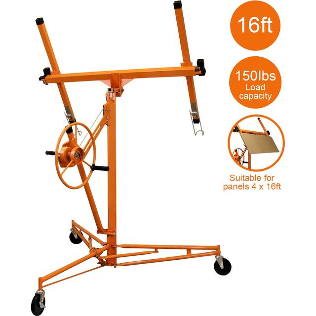 MonsterShop 16ft Plasterboard Lifter Hoist - Orange - 335 x 142 x 122cm