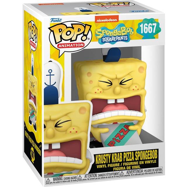 Pop! Plush: Spongebob Squarepants 25th Anniversary - Spongebob with Pizza - Collectable Soft Toy - Birthday Gift Idea - Official Merchandise - Kids