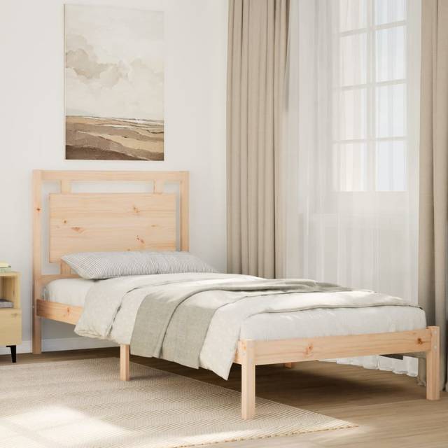 Sängram utan madrass extra lång 100x220 cm massivt trä