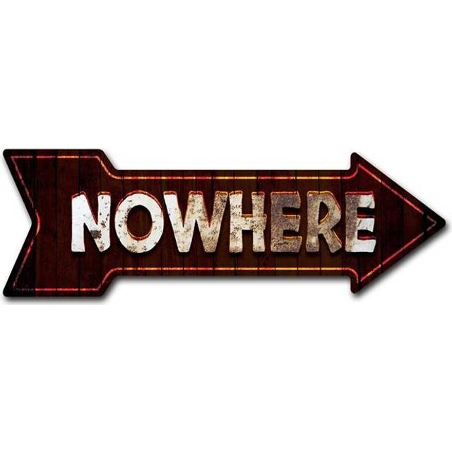 SignMission D-A-12-999702 12 x 36 in. Indoor & Outdoor Decor Direction Sticker Vinyl Wall Decals - Nowhere - 24 in.