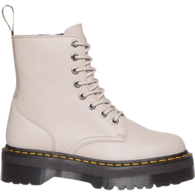 Dr. Martens Jadon III Pisa Leather Platform Boots - Grey (9)